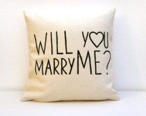 Will you marry me? - Quote pillow cover - gift for newlywed - bridal ...