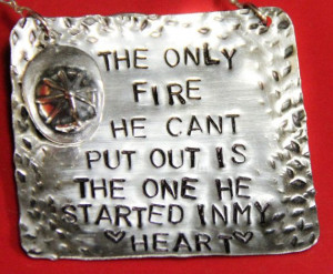 Firefighters Girlfriend Quotes Firefighter wife necklace - firefighter ...