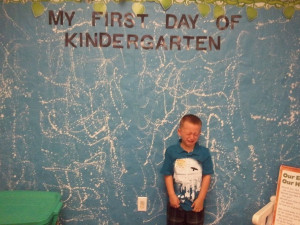 My first day of kindergarten