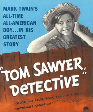 1938 press book cover for TOM SAWYER, DETECTIVE.