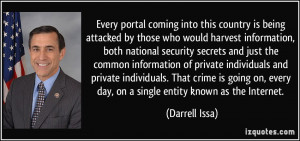 by those who would harvest information, both national security ...