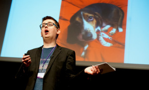Chris Stevens uses his dog Arthur to demonstrate the importance of ...