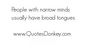 people with narrow minds