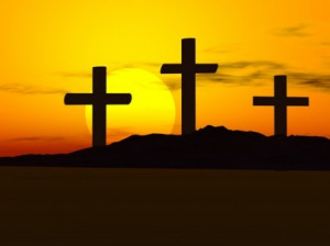 Three crosses at sunset - Christian Wallpapers