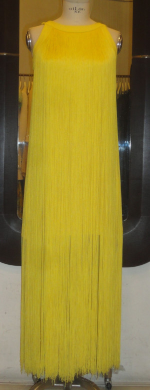JEAN PATOU 60's fringed silk dress