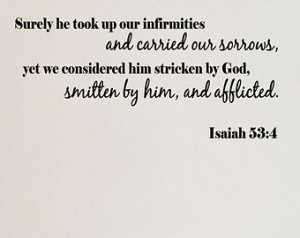 ... Up Our Infirmities Vinyl Wall Decal Quotes Religious Sticker (JL10