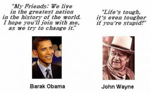John Wayne and Obama