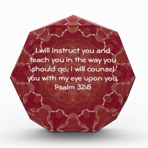 Bible Verses Inspirational Quote Psalm 32:8 Awards