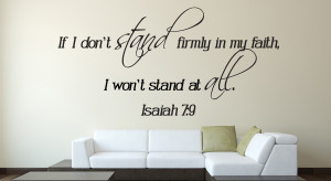 Isaiah 7:9 If I Don't..Bible Verse Wall Decal Quotes