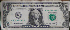 dollar bill actual size