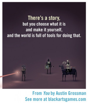 quote from Austin Grossman's new novel, which io9 describes as 