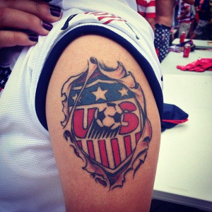 USA soccer tattoo. Love this one. Would put it on the chest above the ...