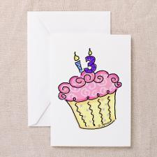 13th Birthday Cupcake Greeting Cards (Pk of 10 for