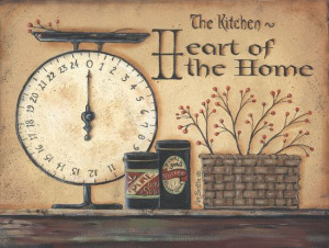 primitive signs sayings | Heart Of A Home - Primitive Country Framed ...