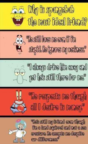 Spongebob tak kisah kawan dengan Patrick yang bangang