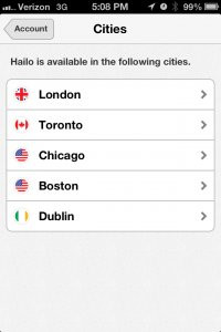 Here's where you can currently use Hailo to find a cab. It's coming to ...