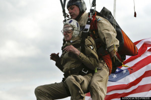 ... parachute jump on Thursday to commemorate the anniversary of D-Day