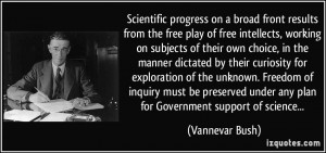 ... preserved under any plan for Government support of science