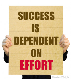 Success is dependent on effort - Success Quote.