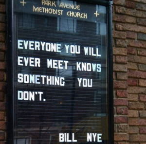 Interesting place for a Bill Nye quote.