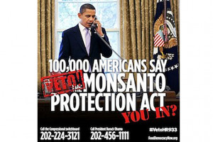 ... Now! Urges President Obama to Veto the Monsanto Protection Act