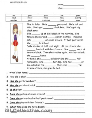 _elementary_a1_elementary_school_reading_writing_present_simple_daily ...