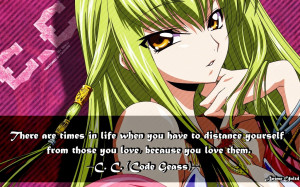 Anime quotes about being distant to your love ones because you love ...