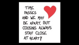 Cousin Quote, close relatives, best friends, Refrigerator Magnet, red ...