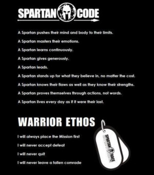 Warrior Ethos #SpartanTOUGH WHAT IS YOUR PROFESSION?! AROO AROO ...