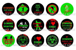 Funny Zombie Sayings 1 Inch Circle Image Collage by vampmoviegirl, $1 ...