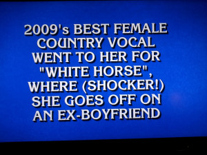 The quiz show Jeopardy recently had as a clue :