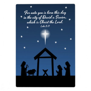 Christian Christmas Nativity Scene Design / Verse Display Plaque