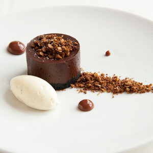 chocolate crémeux, Pastry chef Brian Mercury created this dessert ...