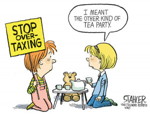 tea act political cartoon