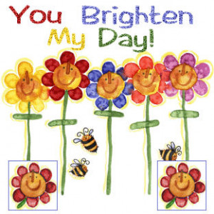 you brighten my day stickers