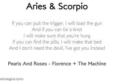 Aries & Scorpio, very interesting song