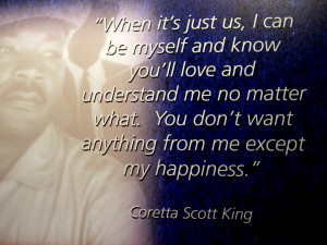 lovely sentiment expressed by Coretta Scott King