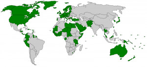 Countries which recognize Kosovo as an independent country.