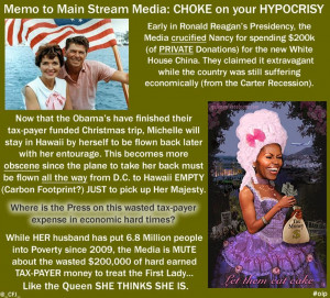 Nancy Reagan vs The Mooch. Hawaii vacation on the Tax-Payer's back ...