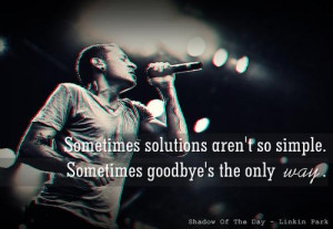 Sometimes solutions aren't so simple. Sometimes goodbye's the only way ...