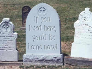 of crazy weird gravestone tombstone in a creepy cemetery with a funny ...