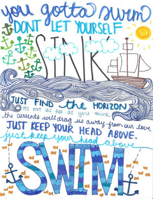 swim #Jack's Mannequin #lyrics #lyric drawing