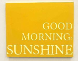 Good Morning Sunshine Typography Canvas, Kids Wall Decor, Kids Quotes ...