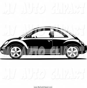 Black And White Slug Bug Car