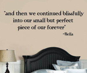 Twilight Vinyl WAll Wrods LEttering Quotes Decal BELLA and then we ...