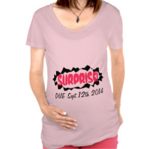 Funny maternity shirt with due date for mom to be