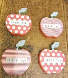 Great Teacher appreciation gifts- Decorated Wooden Apples on Etsy, $9 ...