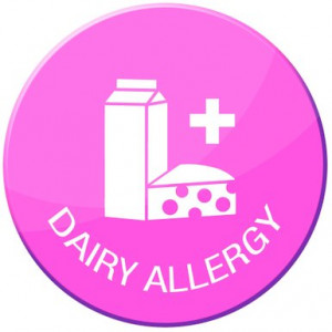 Milk Cheese Dairy Allergy Safety Pink Temporary Body Art 2