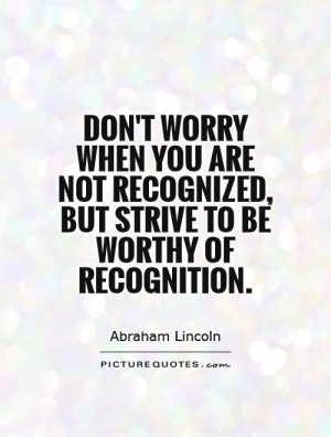 Recognition Quotes