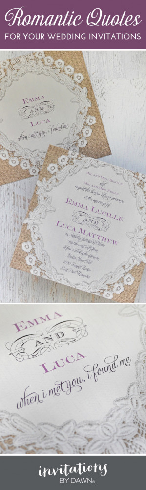 Romantic Quotes for Your Wedding Invitations